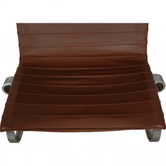 Poul Kjærholm PK20 chair in brown leather