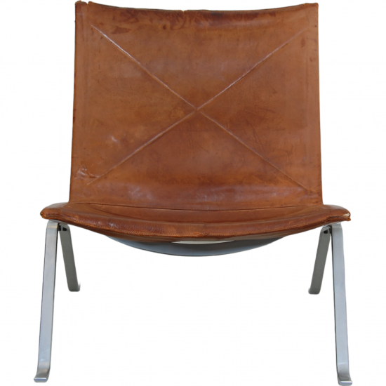 Poul Kjærholm PK22 chair in patinated cognac leather