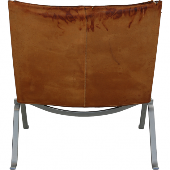 Poul Kjærholm PK22 chair in patinated cognac leather