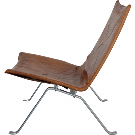 Poul Kjærholm PK22 chair in patinated cognac leather