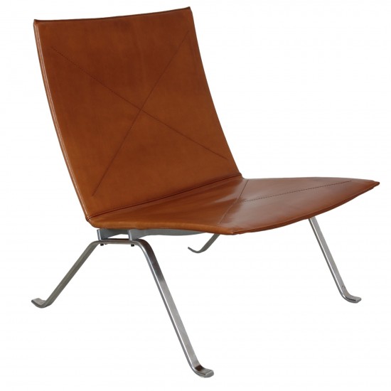 Poul Kjærholm PK22 stol i cognac elegance læder