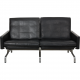 Poul Kjærholm PK-31/2 sofa i sort læder