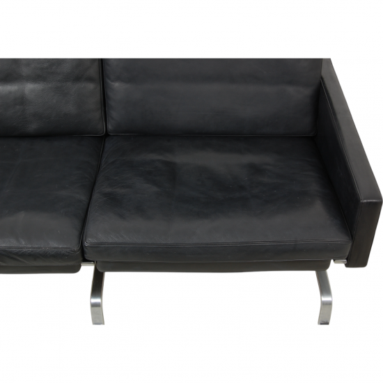 Poul Kjærholm PK-31/2 sofa i sort læder