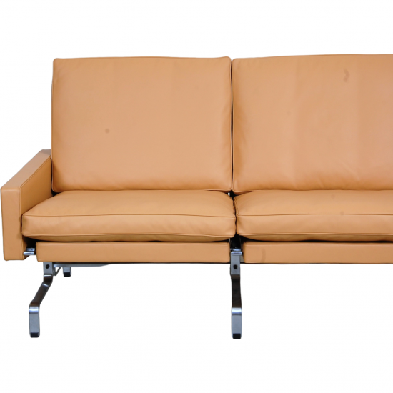 Poul Kjærholm 3.seater PK-31 sofa reupholstered in Nevada sand leather