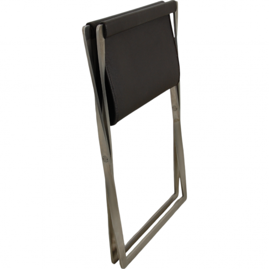 Poul Kjærholm PK-91 stool in brown leather