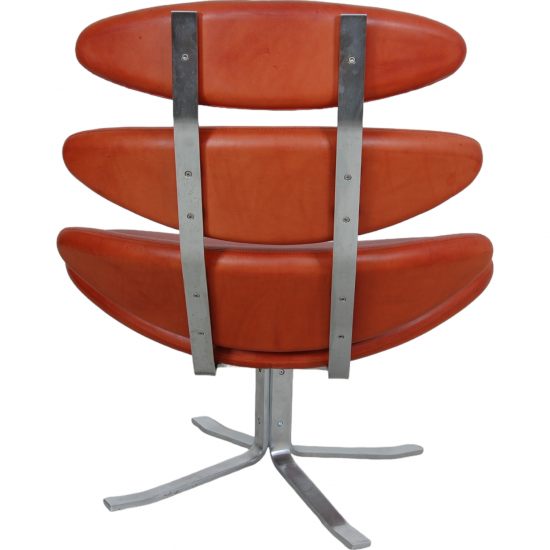 Erik Jørgensen Corona chair in red anilin leather