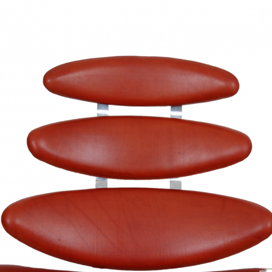 Erik Jørgensen Corona chair in red anilin leather