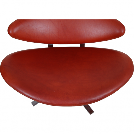 Erik Jørgensen Corona chair in red anilin leather