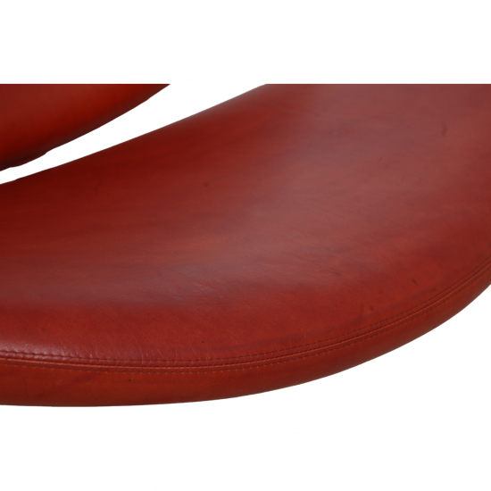 Erik Jørgensen Corona chair in red anilin leather