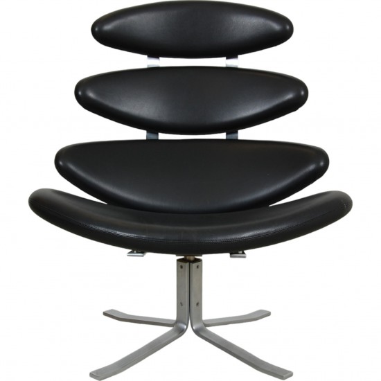 Erik Jørgensen Corona chair in black leather