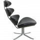 Erik Jørgensen Corona chair in black leather