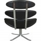 Erik Jørgensen Corona chair in black leather