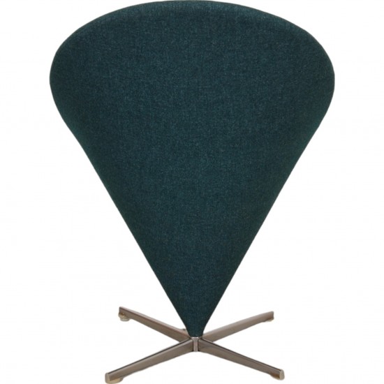 Verner Panton kræmmerhus stol i mørkegrønt stof