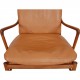 Ole Wanscher Colonial chair of walnut and cognac leather